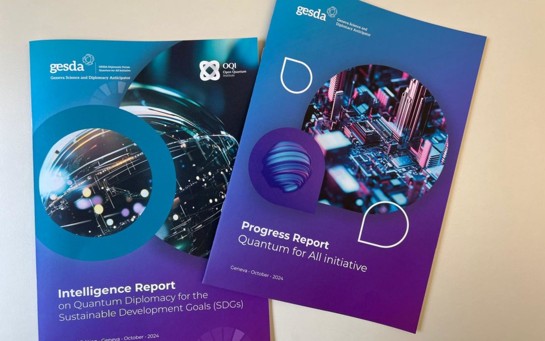Just published: Intelligence Report on Quantum Diplomacy for the SDGs and Progress Report Quantum for All initiative